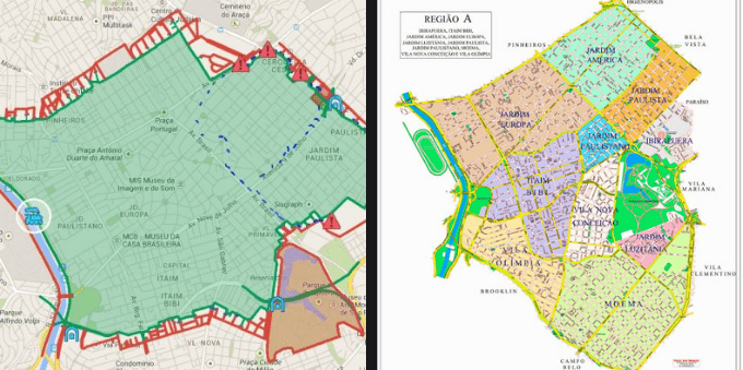 Mapas do bairro Itaim Bibi