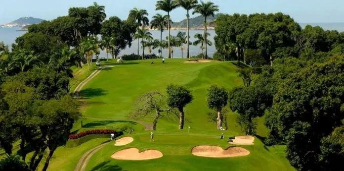 Vista panorâmica em clube de golfe em São Conrado