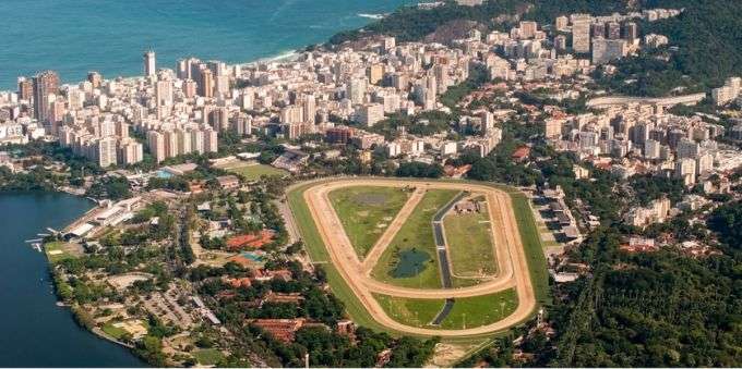 Vista do Corcovado para o Jockey Club Brasileiro