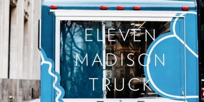 Nova York: imagem letreiro eleven madison truck 