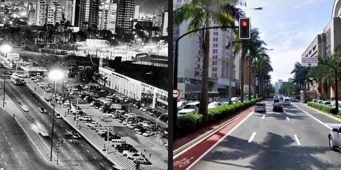  Avenida Faria Lima em dois momentos: 1966 e 2020