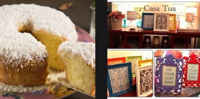 Morumbi e arredores: imagem da esquerda mostra bolo sendo cortado. Imagem da direita mostra peças de artesanato