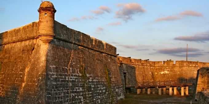 Imagem da Fortaleza de Castillo de Sain Marcos, em Orlando. 