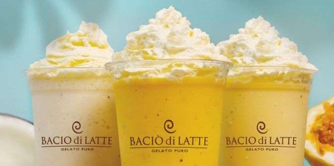 Três shakes da Bacio di Latte 